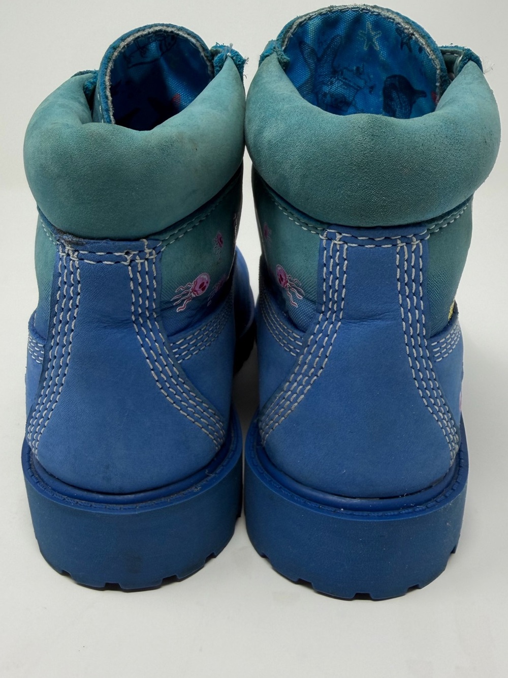 Kids Timberland SpongeBob Blue Boots sz. 13 - Picture 3 of 10